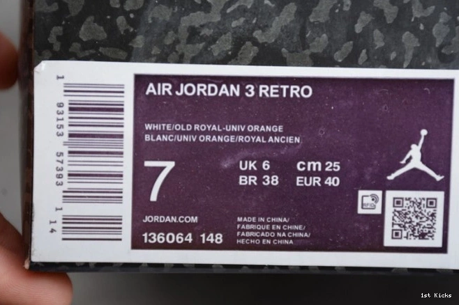 1st Kicks Shoes 3 Air 'Knicks 136064-148 Retro Rivals' Jordan 0803